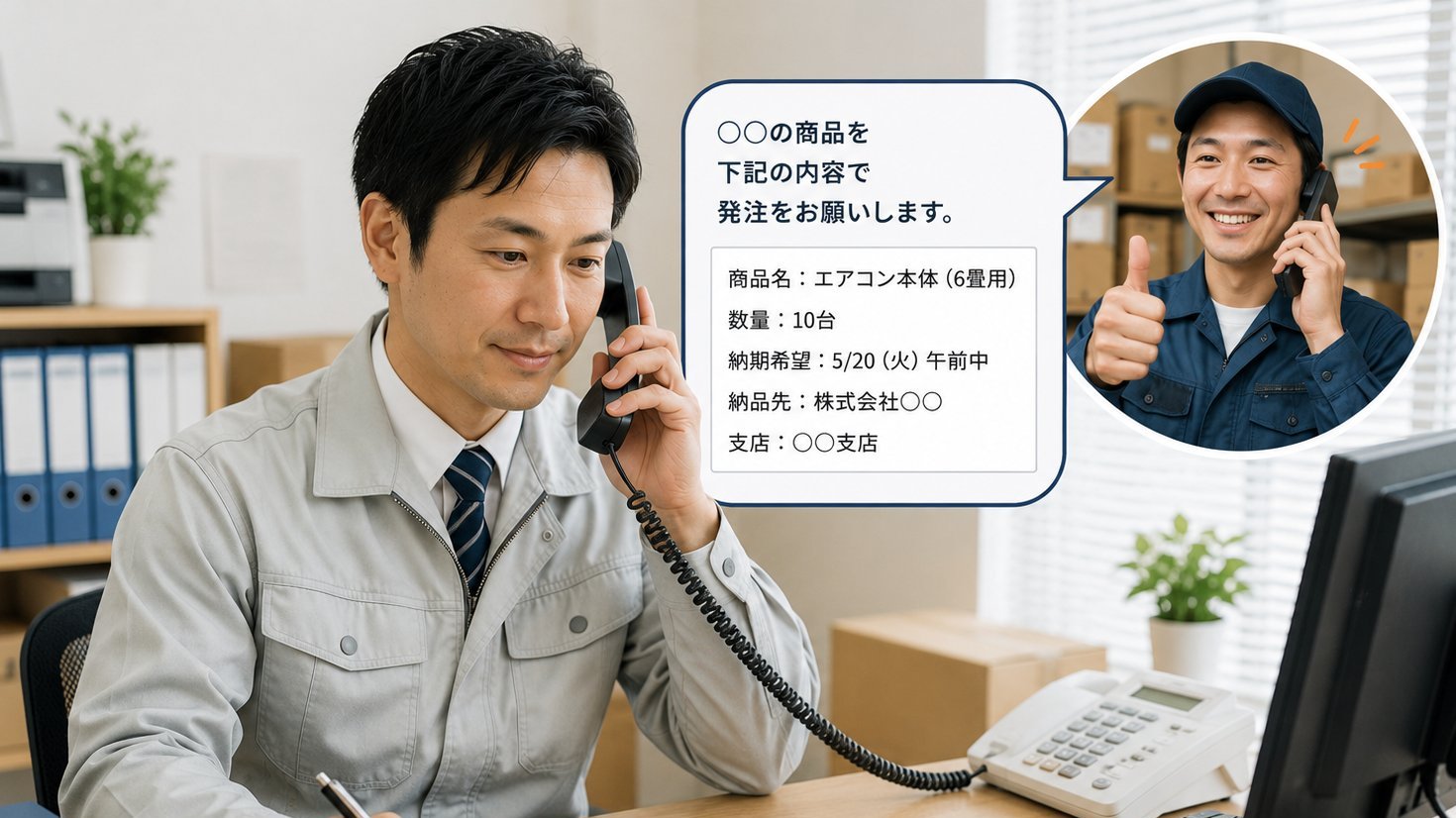 ダイキン正規ルートで商品を発注・手配